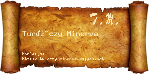 Turóczy Minerva névjegykártya